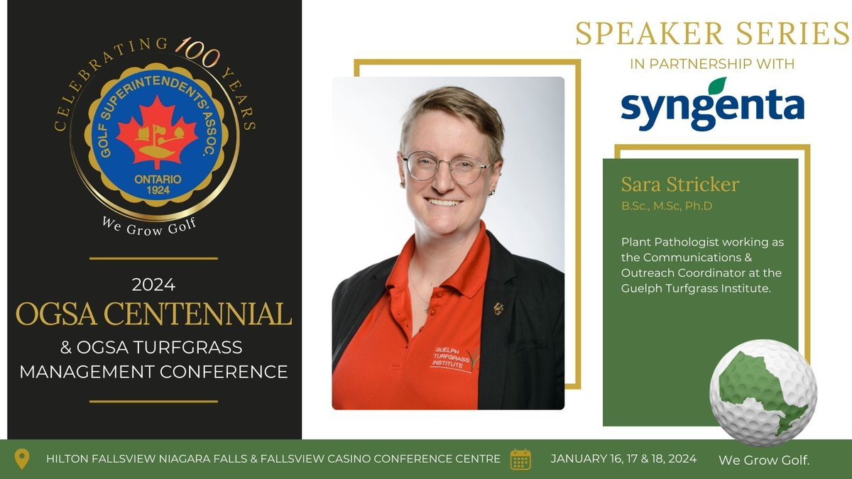 Have you seen the speaker line-up? Make sure you register for the 2024 Turfgrass Management Conference to get the most from this education series sponsored by <a href="/SyngentaTurfCA/">SyngentaTurfCanada</a>! buff.ly/416hijh