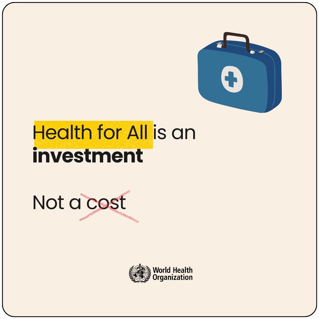 Increased public financing for health & reduced out-of-pocket costs towards health is a game-changer. Investing in efforts to achieve #HealthForAll helps secure our 🌍 economy 🌏 safety 🌎 society 🌍 planet and more wrld.bg/lIaG50PLIxV #InvestInHealth @WorldBank @WHO