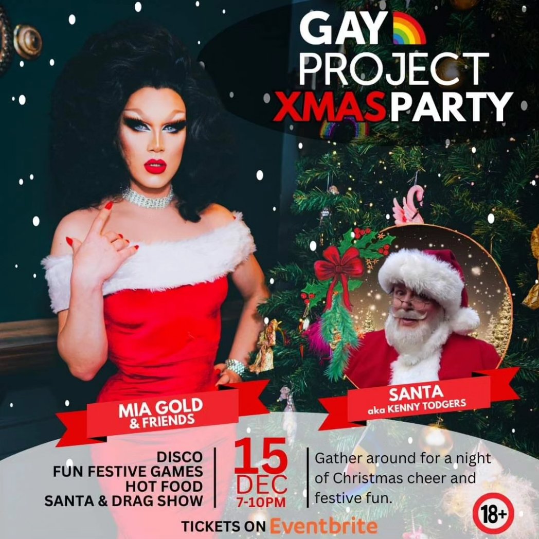 Check out this weeks schedule below. Please note we have no Midweek Drop-In or GOLD Café this week. But please join us for our Xmas Party before we close up for the Xmas holidays this Friday. Tickets available here: eventbrite.ie/e/773189740327… #GayProject