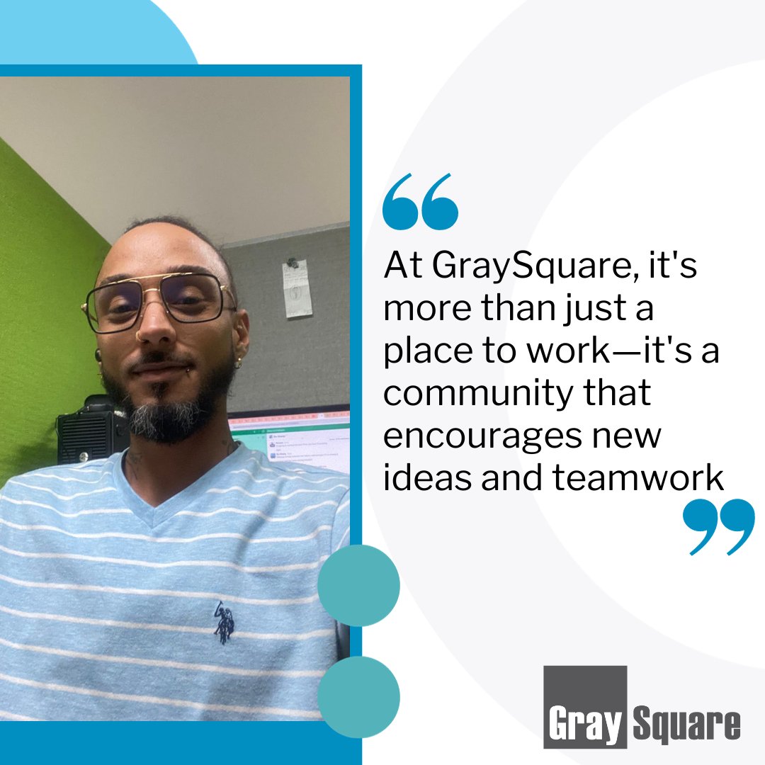 As we step into a new week, Richard shares insights into the unique culture that makes GraySquare a special place to work. 💼✨

#GraySquareCommunity#InnovationHub#TeamworkMakesTheDreamWork
#WorkplaceCulture#CollaborativeSpace#OfficeVibes#CreativeMinds#InspireInno