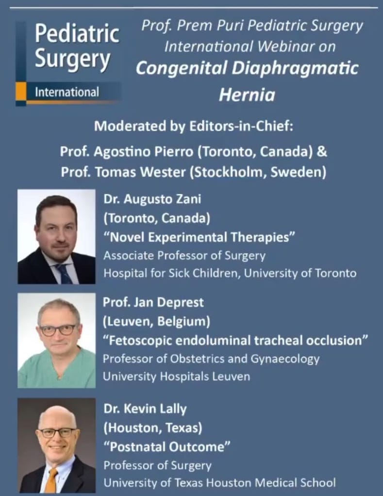 Zani Lab (@zani_lab) on Twitter photo From the heart of <a href="/Zani_Lab/">Zani Lab</a>, <a href="/augusto_zani/">Augusto Zani</a> thrilled to share highlights from our research on "Novel Experimental Therapies at CDH" for the Prem Puri Pediatric Surgery International Seminar alongside two distinguished luminaries! <a href="/SickKidsNews/">The Hospital for Sick Children (SickKids)</a> <a href="/UofTSurgery/">U of T Department of Surgery</a> <a href="/cdhintl/">CDH International</a> <a href="/APSASurgeons/">APSA Surgeons</a> From the heart of <a href="/Zani_Lab/">Zani Lab</a>, <a href="/augusto_zani/">Augusto Zani</a> thrilled to share highlights from our research on "Novel Experimental Therapies at CDH" for the Prem Puri Pediatric Surgery International Seminar alongside two distinguished luminaries! <a href="/SickKidsNews/">The Hospital for Sick Children (SickKids)</a> <a href="/UofTSurgery/">U of T Department of Surgery</a> <a href="/cdhintl/">CDH International</a> <a href="/APSASurgeons/">APSA Surgeons</a>