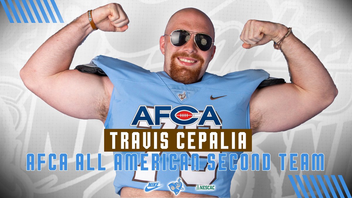 FOOT | ALL-AMERICAN! Congratulations to @FootballTufts grad student Travis Cepalia on earning AFCA Division III All-American Second Team honors!! Huge accomplishment...more at gotuftsjumbos.com soon! #JumboPride // #GoJumbos // #d3fb