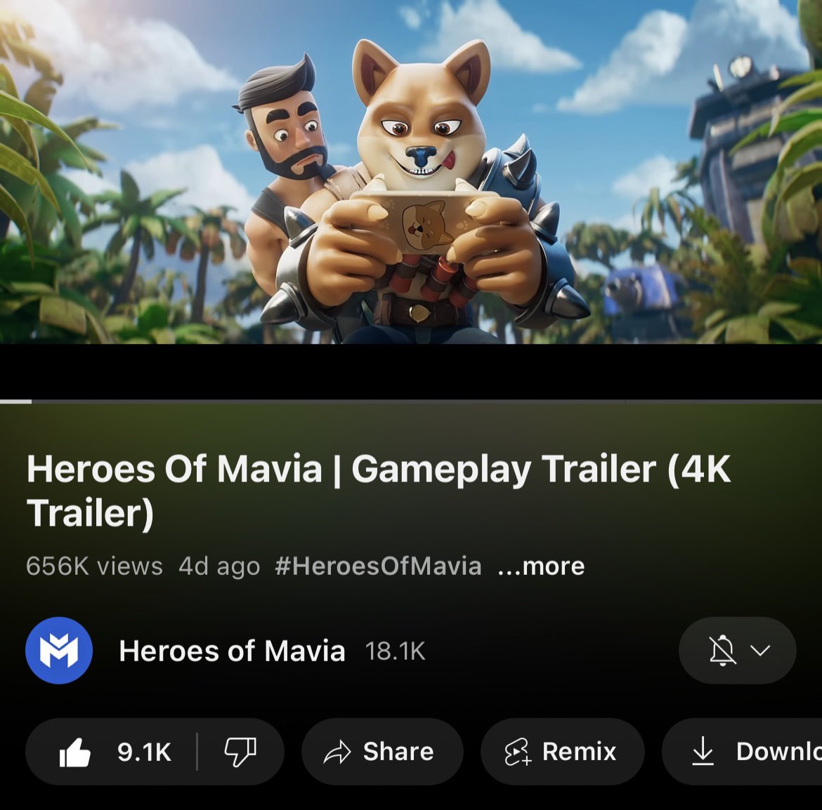 Our new trailer is closing on a million views! Show a like and leave your support. ❤️