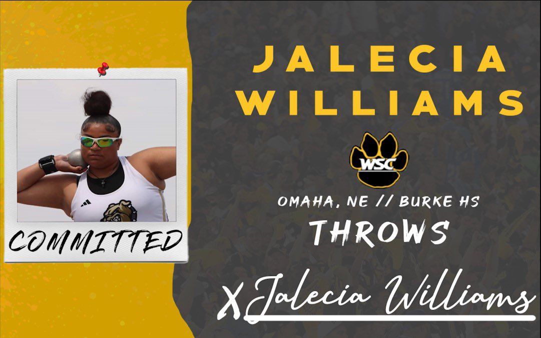 Wayne State College Cross Country/Track & Field (@wscxctf) on Twitter photo Didn’t wish for it, worked for it 💪 Welcome to the Wildcat Family! <a href="/_jaleciaaa_/">Jalecia Williams</a> #WSTC Didn’t wish for it, worked for it 💪 Welcome to the Wildcat Family! <a href="/_jaleciaaa_/">Jalecia Williams</a> #WSTC