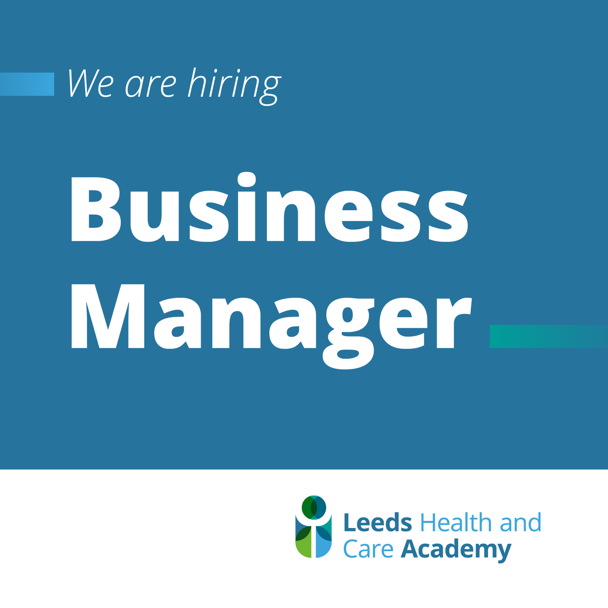 Applications for the Business Manager role close tomorrow!⏰ This pivotal role focuses on effective business management, relationship building, strategic growth and development for the Academy. Read more about the role & how to apply, here: leedshealthandcareacademy.org/news/job-vacan…