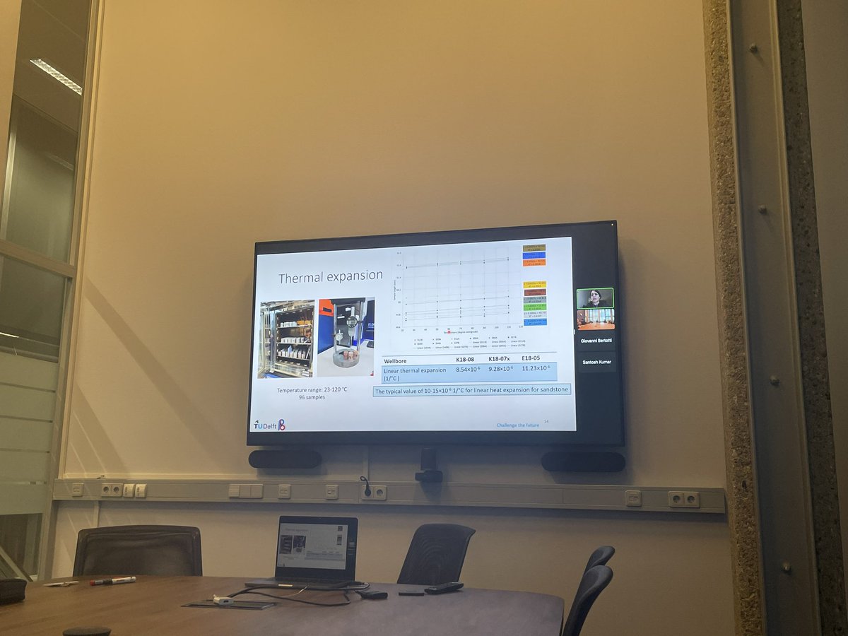 TUD_AppliedGeo's tweet photo. In todayโs #appliedgeology #sciencemeeting Parvin shared her work on the prediction of #heat properties of rocks in the #subsurface based on #petrophysical properties. Tones of measurements at the @RockDefTUD with promising results
#geothermalenergy #Energytransition https://t.co/drQ7UmuvuU
