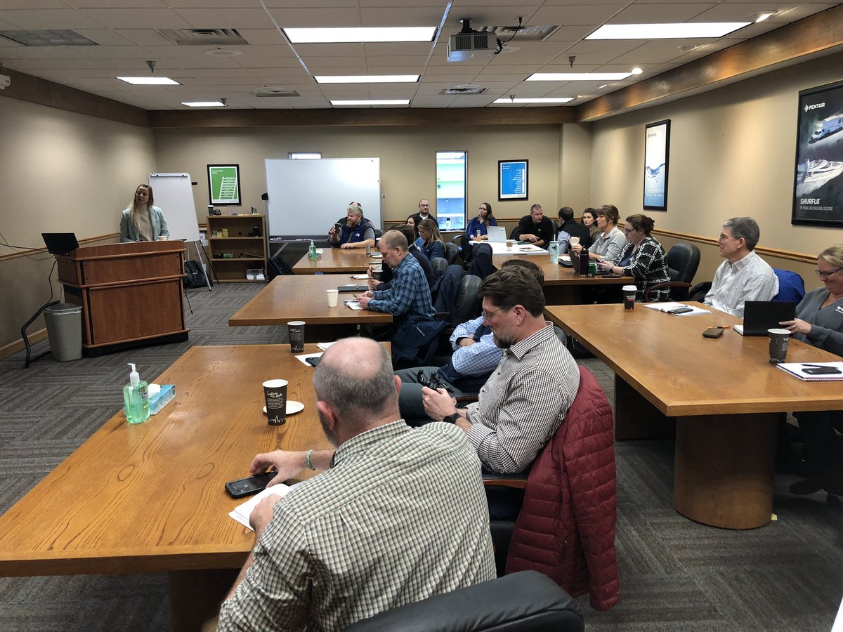 Hosting a symposium on See &amp; Spray targeted broadcast from <a href="/JohnDeere/">John Deere USA</a> &amp; <a href="/BlueRiverTech/">Blue River Tech</a> at Pentair Hypro. Discussing herbicide program considerations, nozzle technology, commercial and small plot research advances with industry wide stakeholders