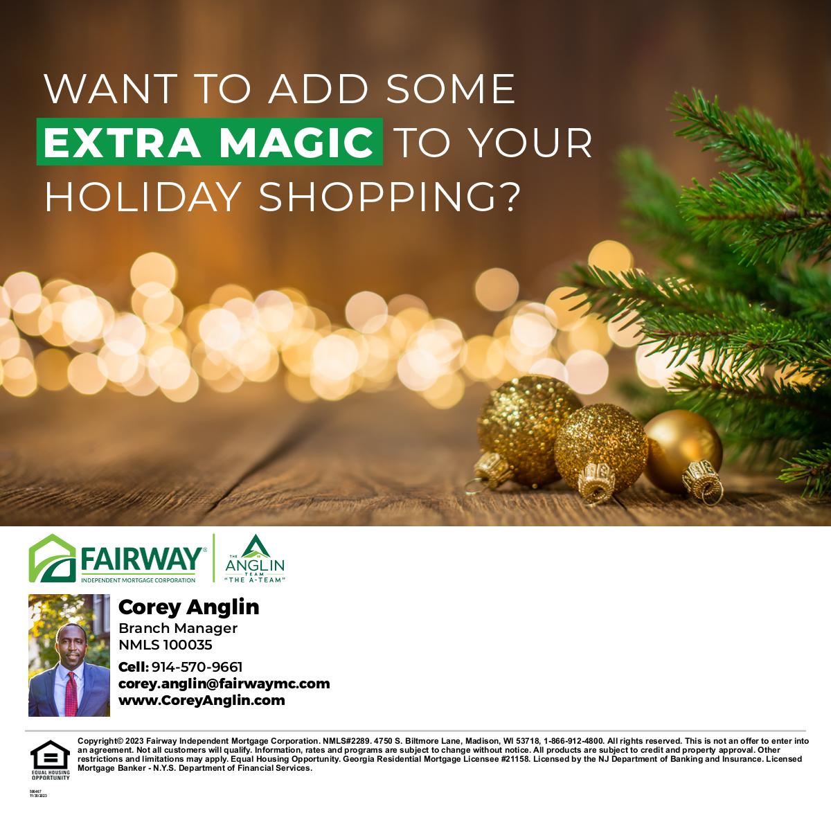 CoreyAnglinTeam's tweet image. When was the last time you had your mortgage reviewed by any expert? Do yourself a favor this holiday season and reach out for a mortgage checkup.