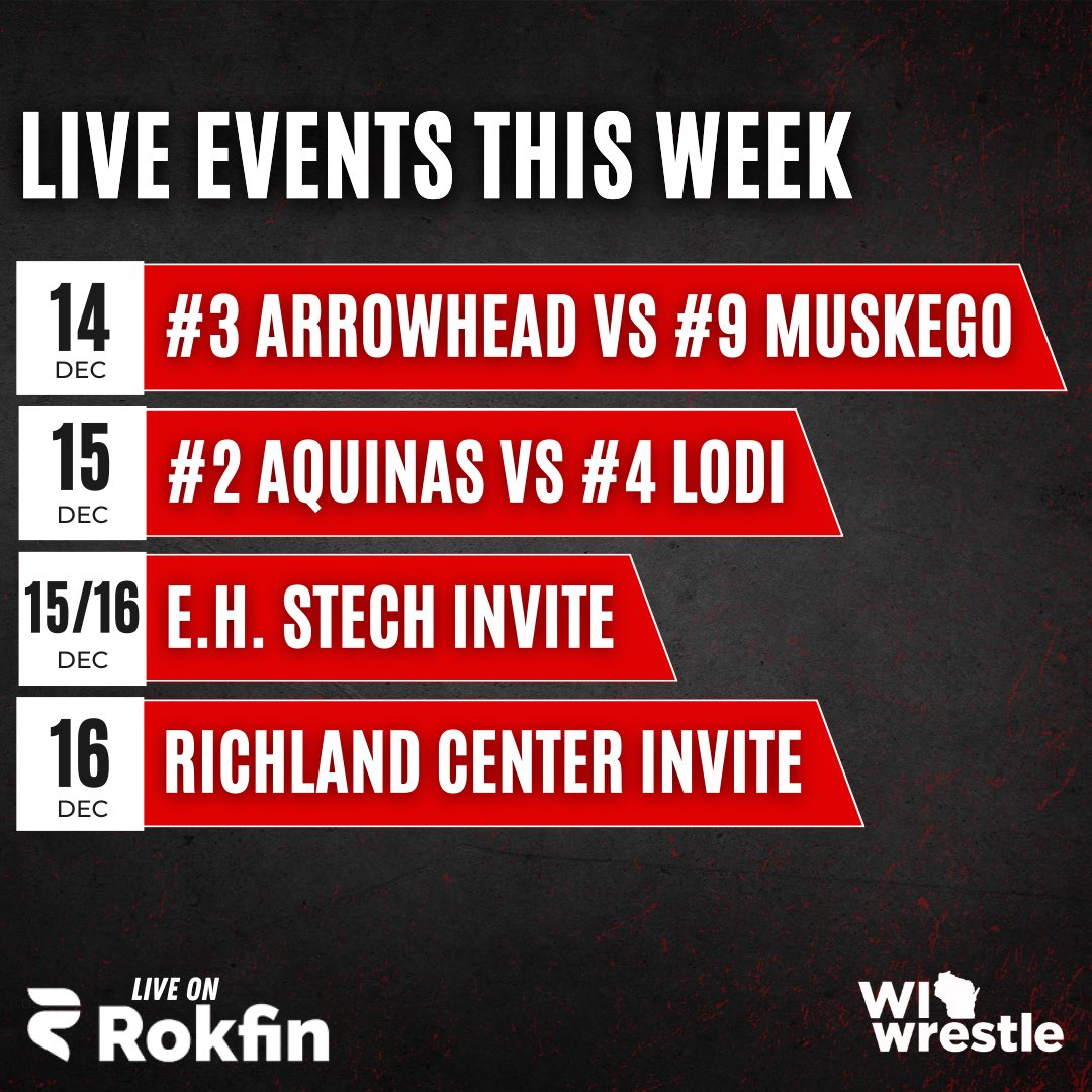 4 live events this week!

Live on Rokfin ⤵️
rokfin.com/WIwrestle
