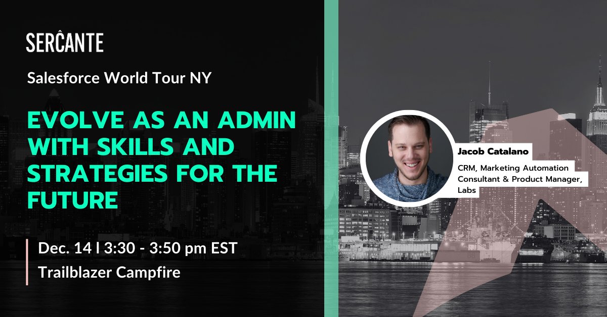 Whether you are an accidental admin, have been one since the beginning, or are looking to shift into an admin role, if you are going to Salesforce World Tour NY, this session with <a href="/jcatalano_dfw/">Jacob Catalano</a> is a must-attend!

Dec. 14 l 3:30 pm l Trailblazer Campfire
reg.salesforce.com/flow/plus/wtny…