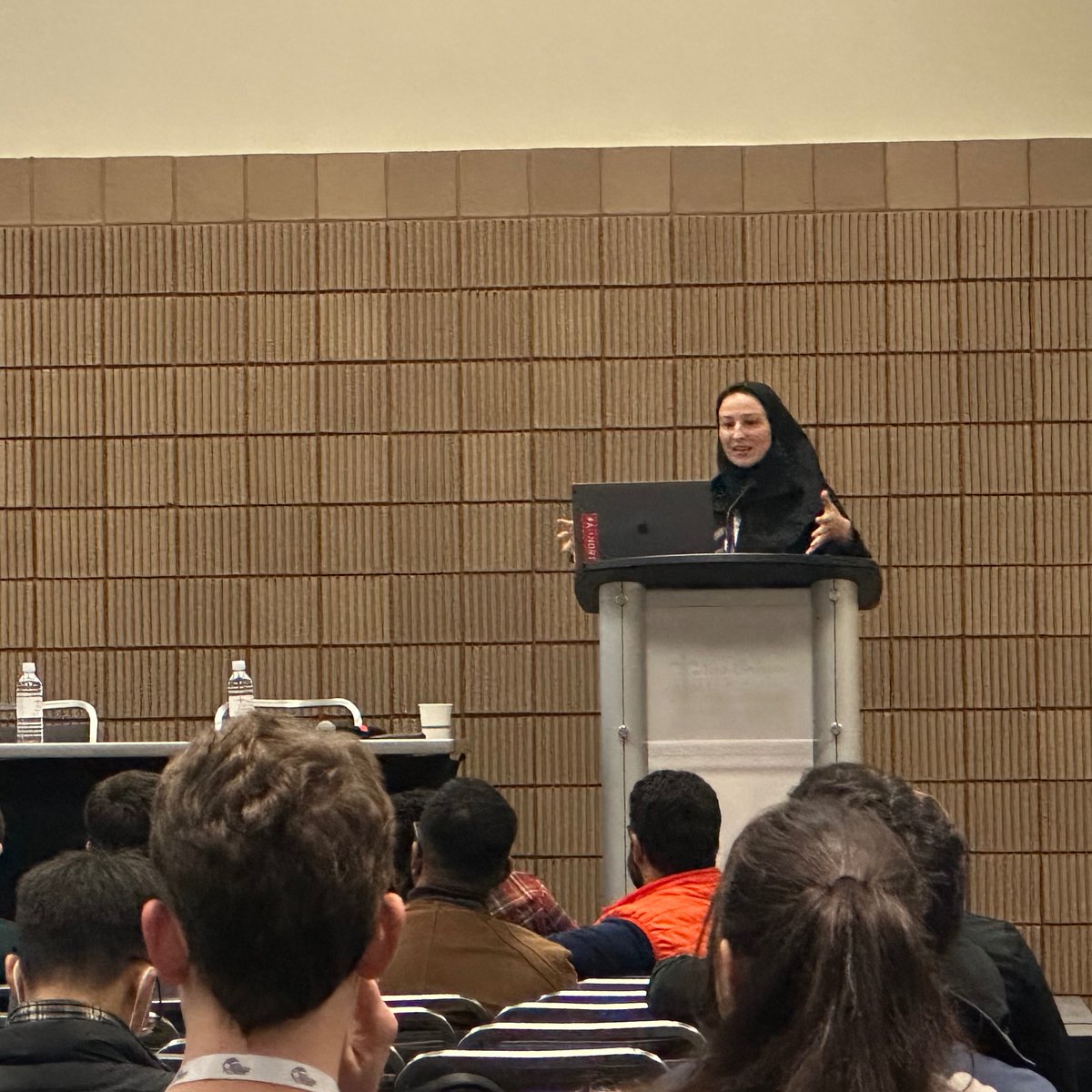 Dr. Marzyeh Ghassemi (@MarzyehGhassemi) is giving the second keynote now! #NeurIPS2023