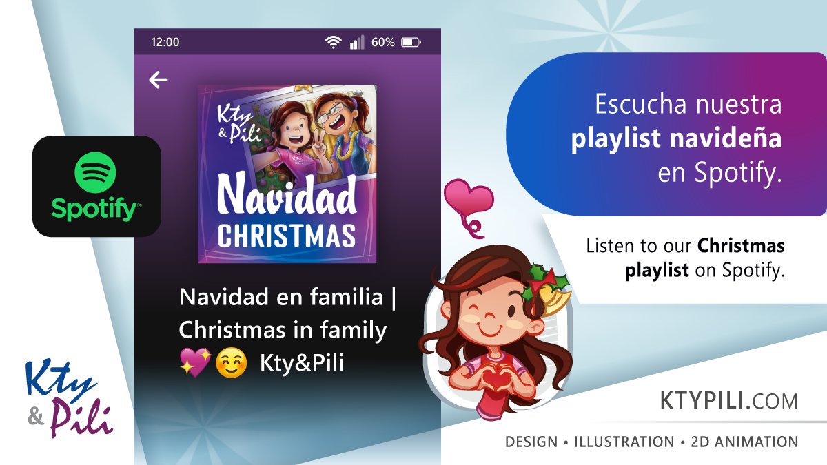 🎄 Descubre la playlist que hemos preparado con cariño para ti y tu familia: "Navidad en familia | Christmas in family 💖😊 <a href="/KtyPili/">Kty&Pili</a>" en Spotify. 🎶

#Ktypili #Family #BestWishes #Xmas #Holiday #HolidayVibes #Design #Illustration #Animation #Christmas #MerryChristmas #twitchrecap