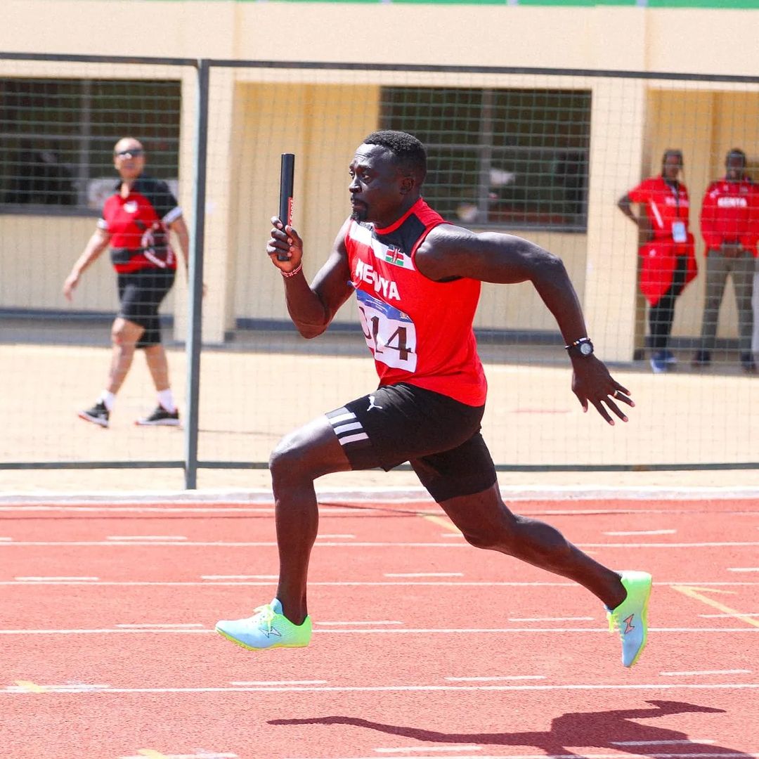 His GOATness🐐Collins Injera competing 🏃🏿‍♂️ in the East African Community Interparlimentary Games in Kigali Rwanda 🇷🇼 Competitors might have seen some dust.😤 #RugbyKe