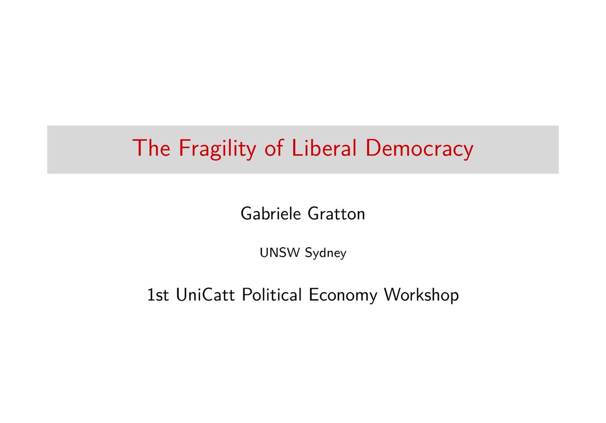 Gabriele Gratton (@grattonecon) on Twitter photo Next week a I’ll be in Milan at a great workshop organised by <a href="/IcoTrombetta/">Federico Trombetta</a> <a href="/davidecipu/">Davide Cipullo</a> <a href="/TommasoColussi/">Tommaso Colussi</a> <a href="/d_rossignoli/">domenico rossignoli</a>:
1st UniCatt Political Economy Workshop
featuring <a href="/VinPons/">Vincent Pons</a> <a href="/bartonelee2/">Barton Lee</a> <a href="/bnjmnblmnthl/">Benjamin Blumenthal</a> <a href="/vlarcinese/">Valentino Larcinese</a> <a href="/Fra_Barilari/">Francesco Barilari</a> <a href="/matteoferroni93/">Matteo F. Ferroni</a> <a href="/federico_boffa/">Federico Boffa</a> and many more Next week a I’ll be in Milan at a great workshop organised by <a href="/IcoTrombetta/">Federico Trombetta</a> <a href="/davidecipu/">Davide Cipullo</a> <a href="/TommasoColussi/">Tommaso Colussi</a> <a href="/d_rossignoli/">domenico rossignoli</a>:
1st UniCatt Political Economy Workshop
featuring <a href="/VinPons/">Vincent Pons</a> <a href="/bartonelee2/">Barton Lee</a> <a href="/bnjmnblmnthl/">Benjamin Blumenthal</a> <a href="/vlarcinese/">Valentino Larcinese</a> <a href="/Fra_Barilari/">Francesco Barilari</a> <a href="/matteoferroni93/">Matteo F. Ferroni</a> <a href="/federico_boffa/">Federico Boffa</a> and many more