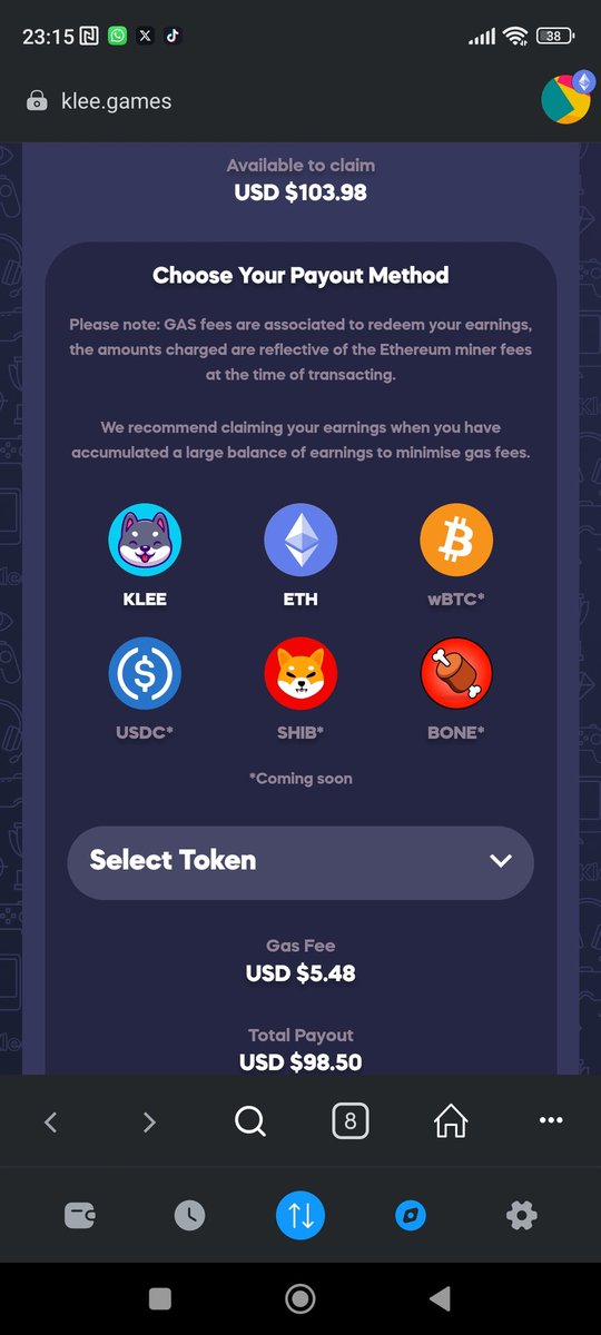 koperangko's tweet image. After 100 days playing #KleeRun, how much reward I earn??

Before Day 1, my reward balance is ± $20..so I earn around $84..not bad..

I hold $450 worth of $Klee at $1.14million MC. The first 30 days, I played 4 to 5 times a day, while the rest, I only played 1-2 times a day..