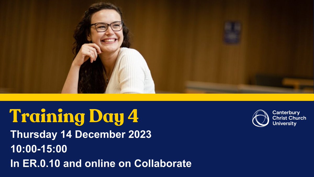 CCCU Graduate College (@cccugrad) on Twitter photo Are you a final year postgraduate research student? If so, Training Day 4 is happening on Thursday. The day offers guidance on exams, the viva, and your next steps. Book at shorturl.at/HLP78 Are you a final year postgraduate research student? If so, Training Day 4 is happening on Thursday. The day offers guidance on exams, the viva, and your next steps. Book at shorturl.at/HLP78