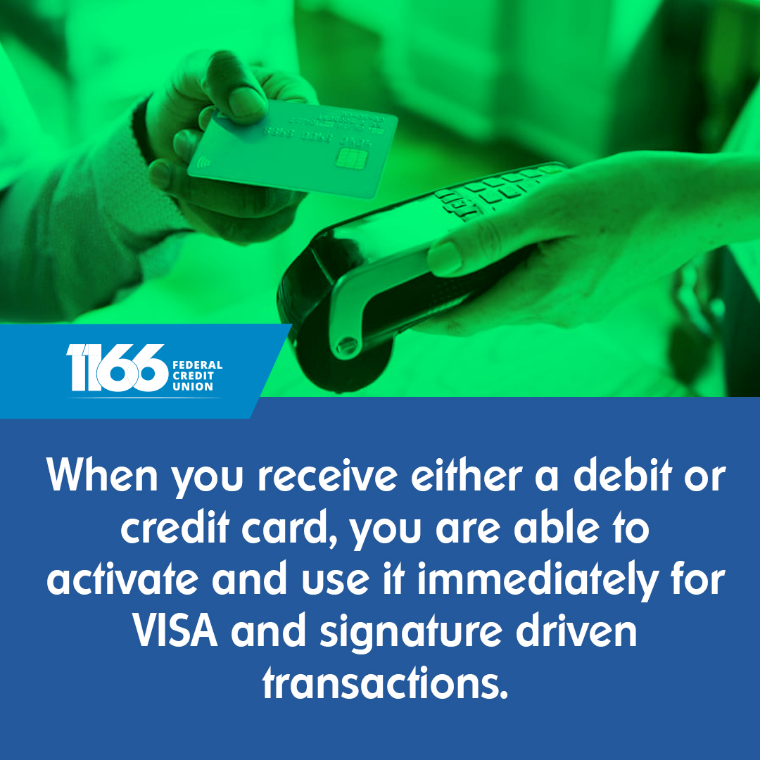 We have debit and credit card options! Become a 1166 FCU member today to start swiping! 💳

#creditunion #1166FCU #creditcard #debitcard #Visacreditcard

Learn more! 1166fcu.org