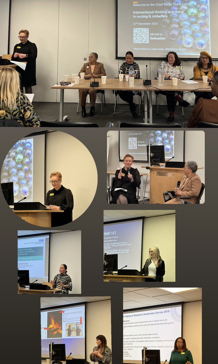 Snapshots during #UCLH #PEARLS2023 headed by our Chief Nurse Vanessa Sweeney Amanda Lee-Ajala Helen Allan Heidi Safia Mirza Dr Rachel Taylor Susie Lagrata Dame Elizabeth Anionwu Dr. Roxanne Crosby-Nwaobi Elaine Thorpe