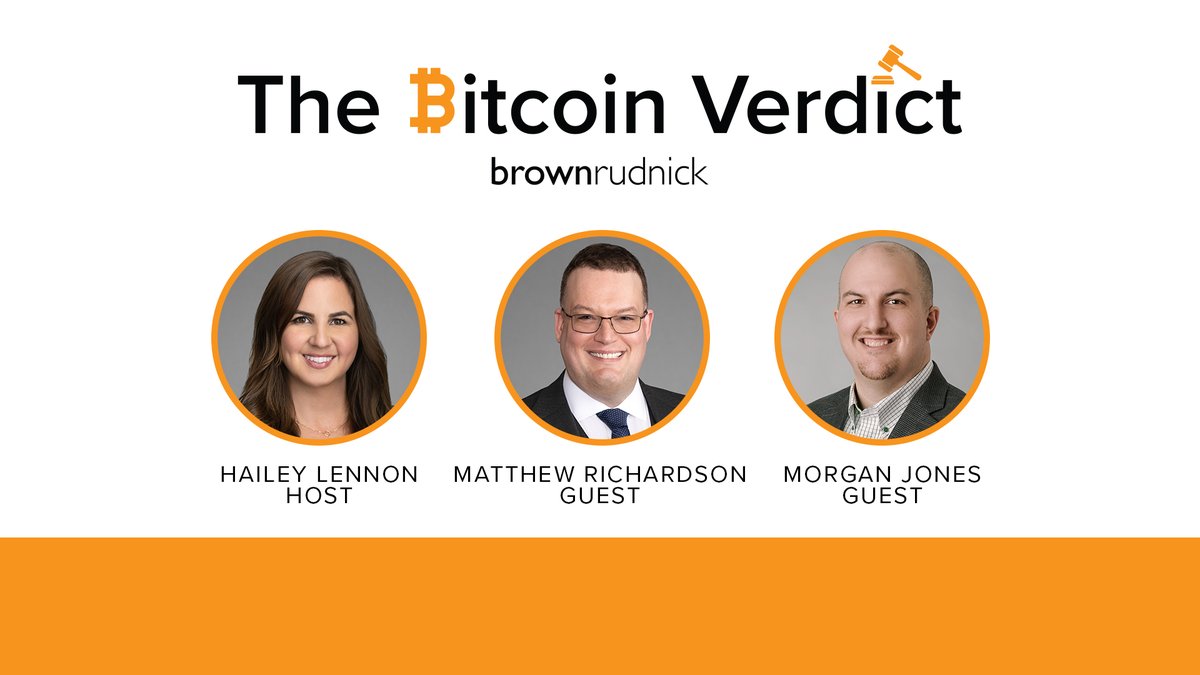 Partner @HaileyLennonBTC welcomes partner Matthew Richardson and associate Morgan Jones in the latest episode of “The Bitcoin Verdict” to discuss #dataprivacy and #cybersecurity regulations. Watch the full episode here: tinyurl.com/f3t2b484