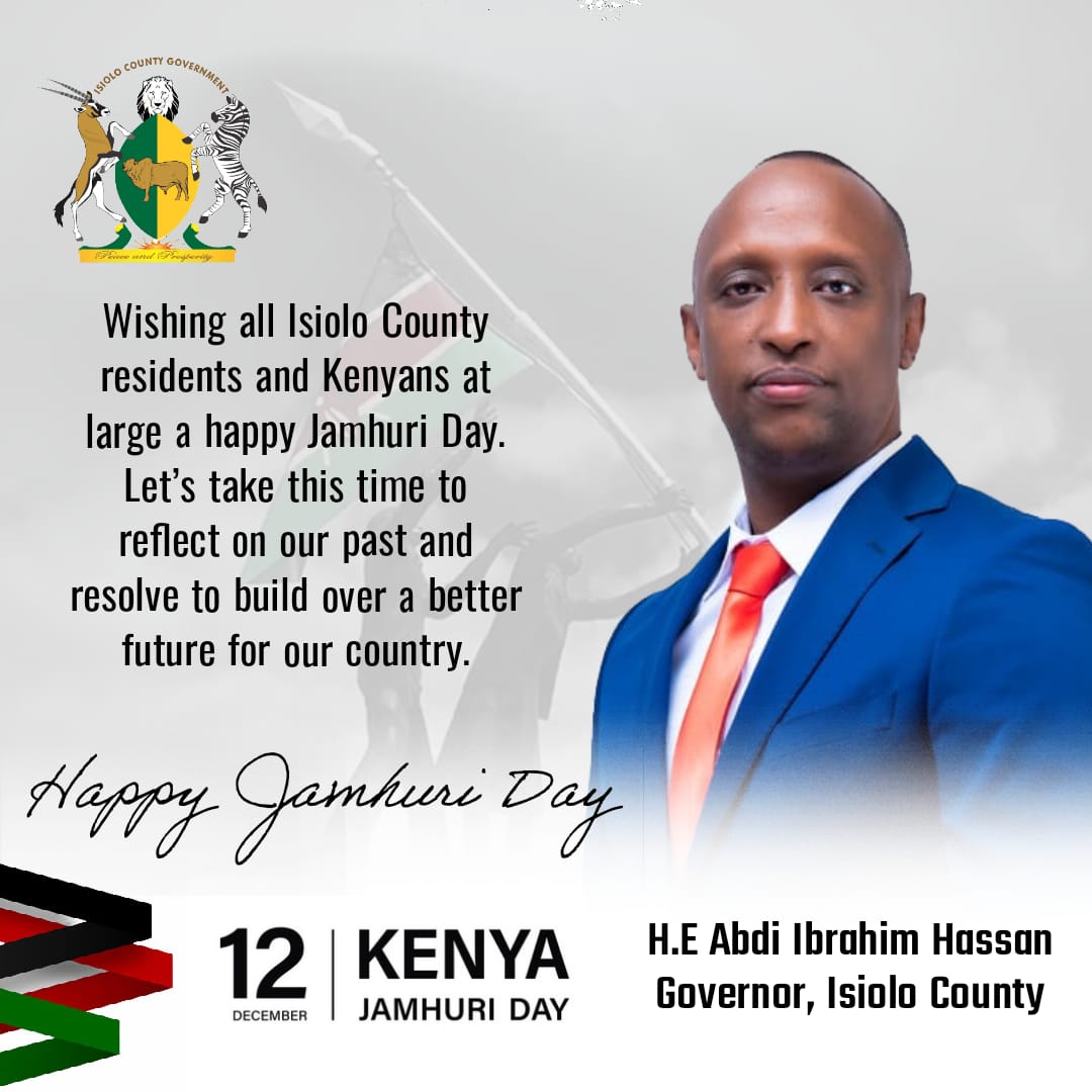 Happy #JamhuriDay to all Kenyans! Let's commemorate the day our nation gained independence in 1963. May this celebration inspire unity, progress and a brighter future for all. Wishing Kenya continued growth and success! #KenyaAt60 #JamhuriDay2023