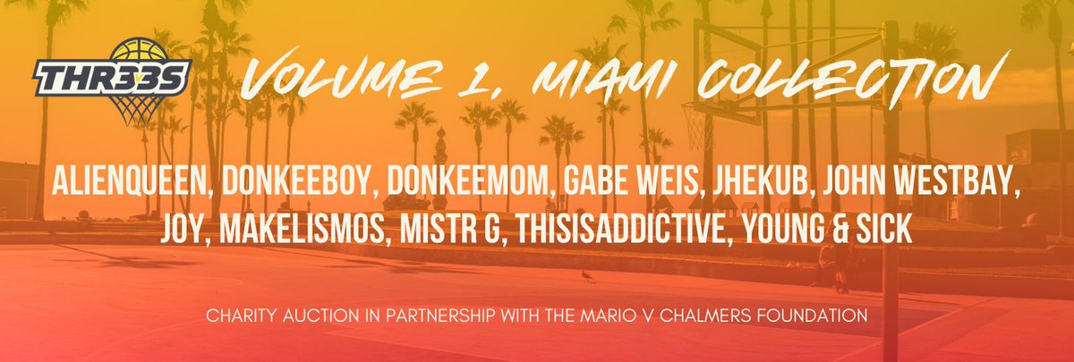 vasiamakris.eth (@vasiamakris) on Twitter photo GM!! Been a busy #MiamiArtWeek so let’s break it down…
Volume 1: Miami Collection
<a href="/niftygateway/">Nifty Gateway Studio</a> x <a href="/THR33Sbball/">THR33S Basketball</a>
Charity Auction
NOW LIVE
(1/15) 🧵 GM!! Been a busy #MiamiArtWeek so let’s break it down…
Volume 1: Miami Collection
<a href="/niftygateway/">Nifty Gateway Studio</a> x <a href="/THR33Sbball/">THR33S Basketball</a>
Charity Auction
NOW LIVE
(1/15) 🧵