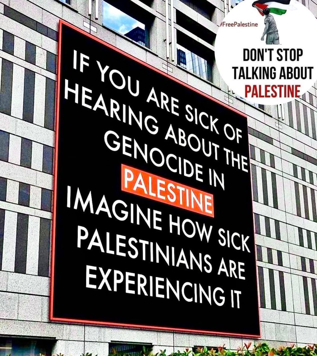 Don’t stop talking about the genocide in Palestine. 🇵🇸