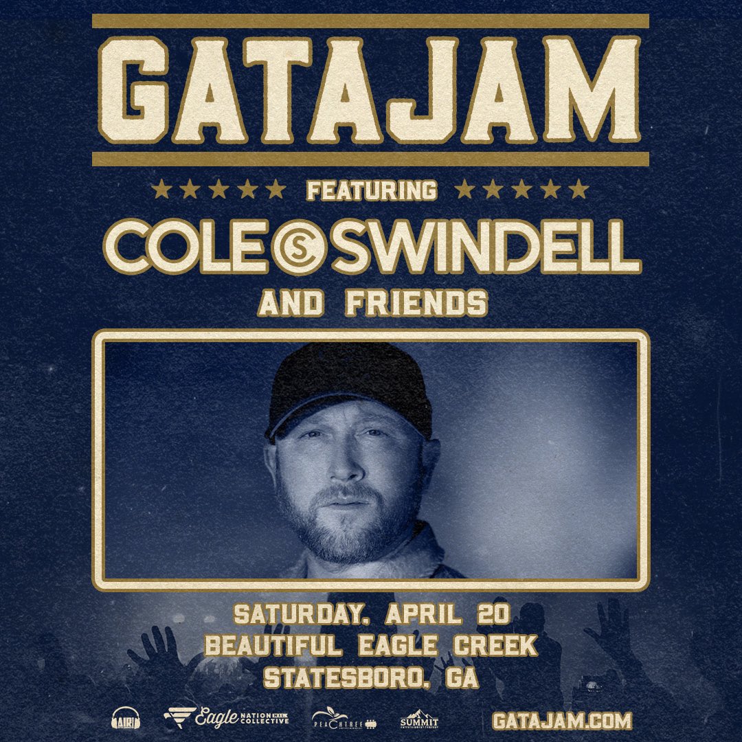 We’re bringing the BIGGEST party back to the ‘BORO!

@ColeSwindell returns to #StatesboroGA for the biggest concert Statesboro has seen in over a DECADE - Swindell headlines the inaugural GATA JAM on Saturday, 4/20 &amp; he’s bringing some friends! Pre-Sale >> GATAjam.com
