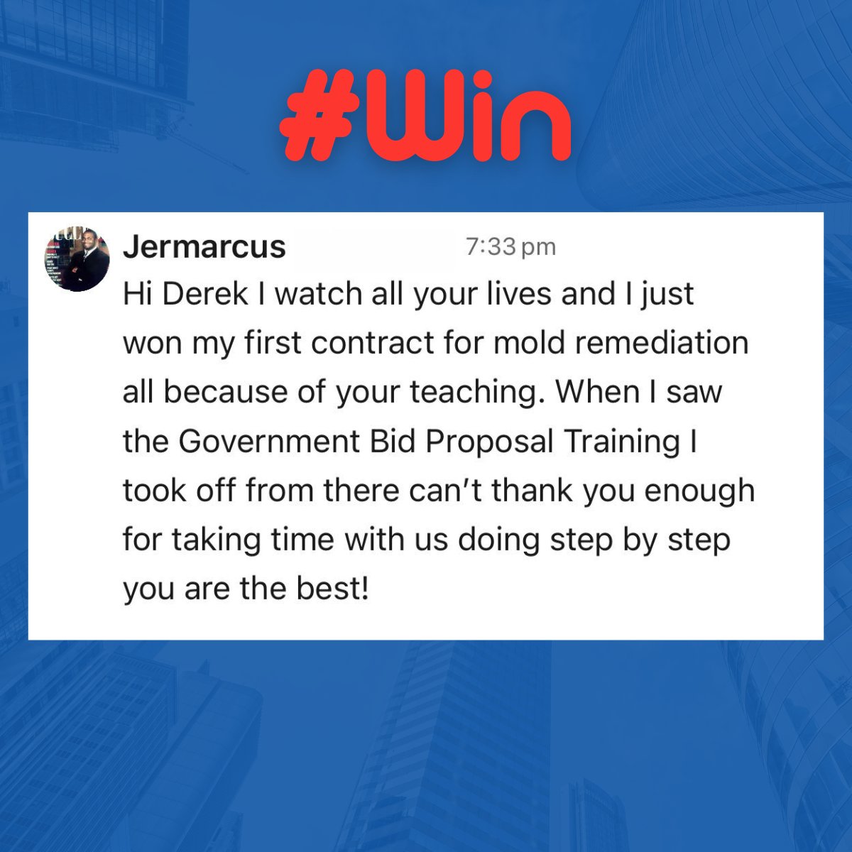 govkidmethod's tweet image. Today we are celebrating Jermarcus! Congrats on winning your first contract for Mold Remediation Services. We are rooting for you! 🥳🎉

#govkidmethod #celebrating #legalmiddleman #governmentcontracts #smallbusiness #subcontractor #govcon #governmentcontracting #SAMgov