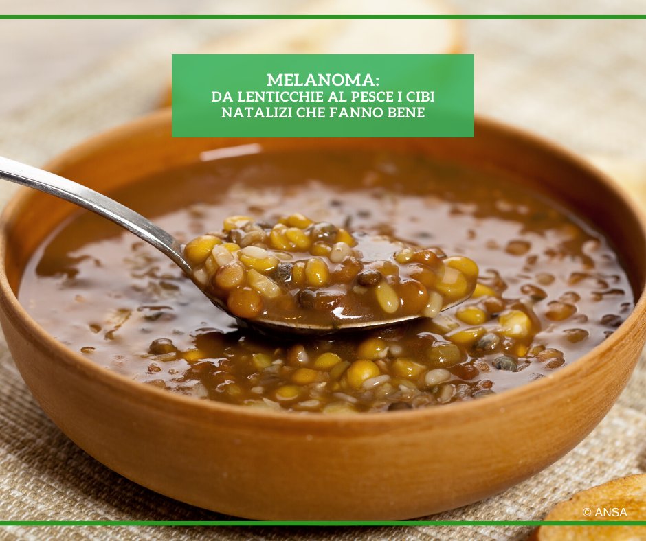 ANSA_Salute's tweet image. Dalle #lenticchie al #pesce: molti alimenti della tradizione natalizia italiana possono rivelarsi preziosi alleati sia per prevenire il #melanoma, sia per migliorare la risposta all'immunoterapia e contrastarne gli effetti collaterali.
#ANSASalute 
➡ bit.ly/47PvK1n