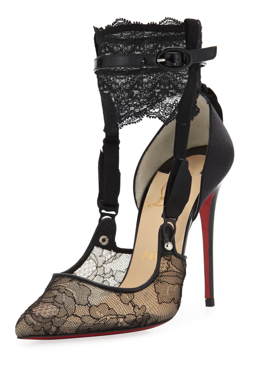 Red bottom lace heels new arrivals