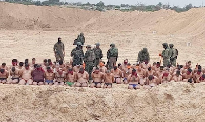 viaggrego's tweet photo. Altro che #membri di #Hamas, sarebbero semplici #Civili #Palestinesi quelli #Arrestati, #Denudati e #Bendati: #Video mostrano nuovi #Crimini di #Guerra da parte di #Israele! https://t.co/W70s0igFQM https://t.co/oI6V0L9unS