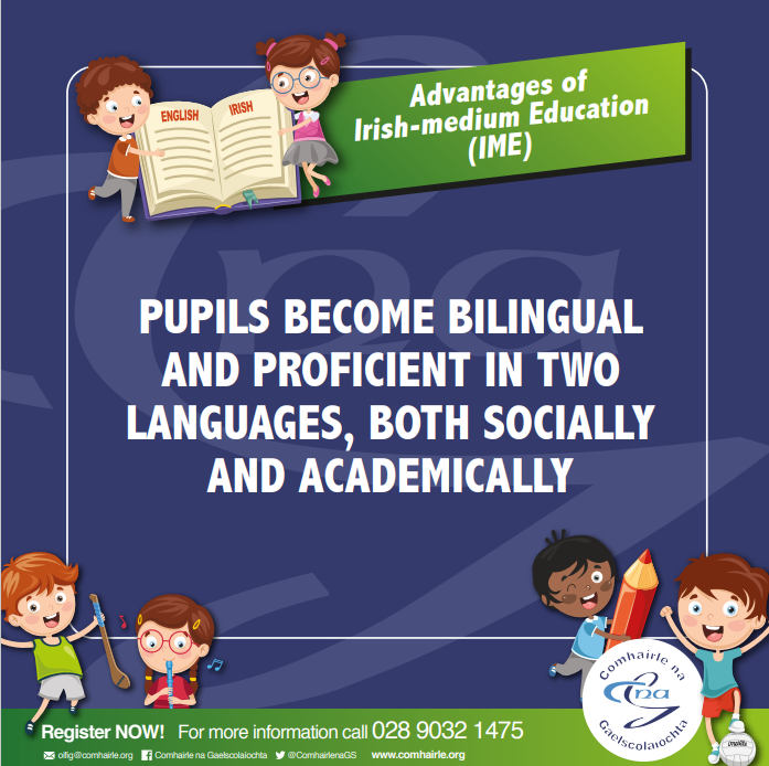 🟦🟧🟪 Bilingual children don't just speak two languages; they hold the key to unlocking doors of opportunity, fostering social connections, and achieving academic excellence in a world that celebrates diversity!🟥🟩🟨

visit our website comhairle.org.