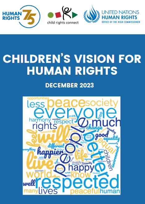 Anna K. Doris, Fran and Anghelina, from our Children's Advisory Team, were invited to the podium for their work on the latest report “Children’s vision for Human Rights”(ohchr.org/sites/default/…). #StandUp4HumanRights #childrights #HumanRights75