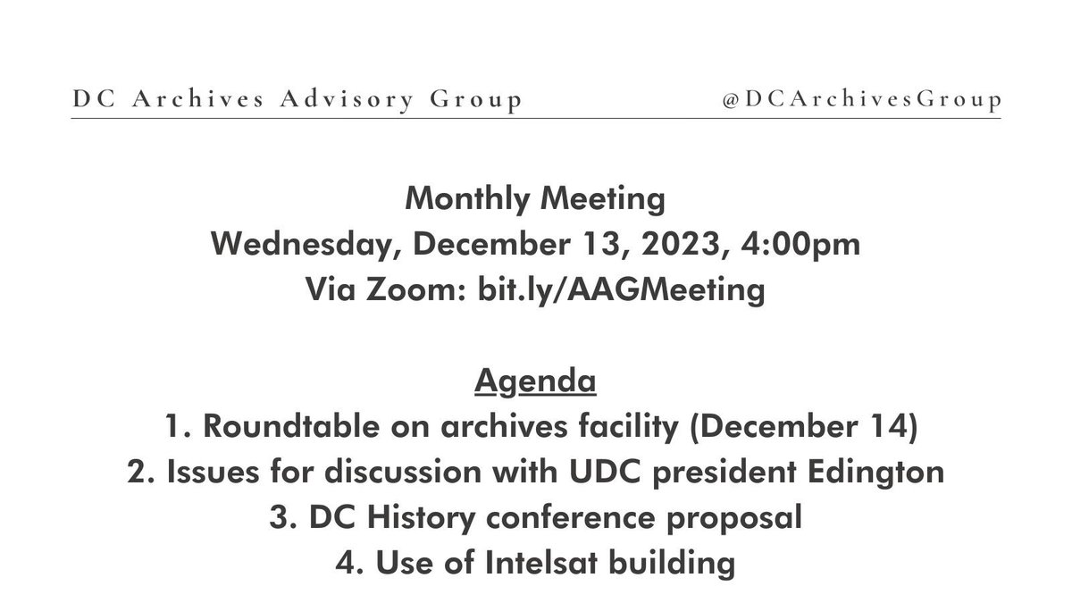 Join us this Wed 11/13 at 4pm: bit.ly/AAGMeeting
