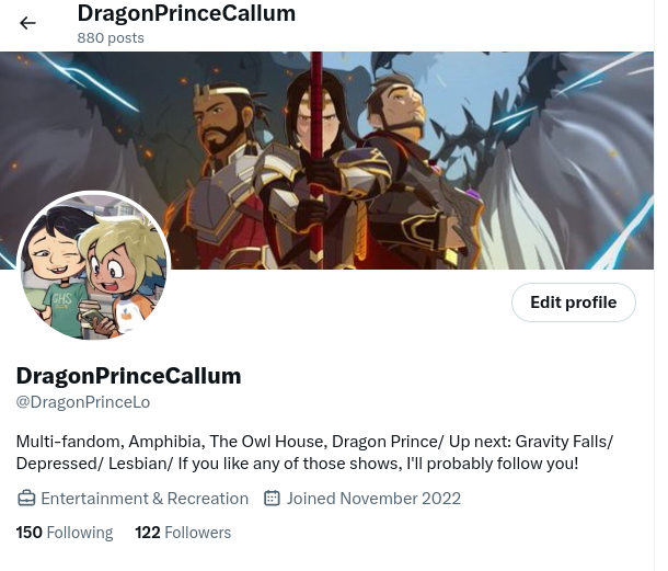 DragonPrinceLo's tweet photo. I came back after a while, and now we have 122 followers!! Thanks you all so much. https://t.co/4j9RN143aN