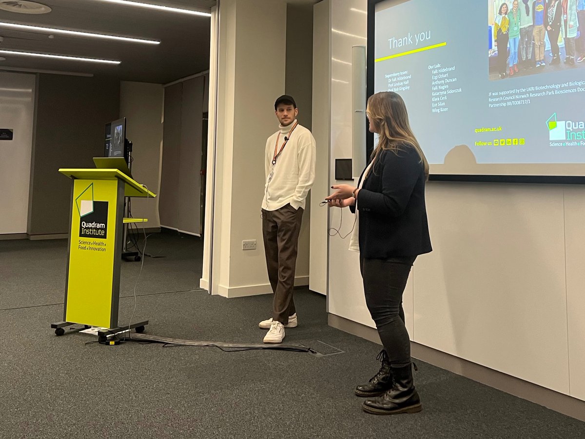 Quadram Student Forum (QSF) (@quadramsf) on Twitter photo Our 4th and final session was our part 2 of genomics, this time focussing on methods - our first speaker was <a href="/csjarvis_/">Caroline Jarvis ❤️🦠</a> and our second Joachim Fritscher chaired by <a href="/SamMellorMBio/">Sam Mellor</a> #QSSS23 Our 4th and final session was our part 2 of genomics, this time focussing on methods - our first speaker was <a href="/csjarvis_/">Caroline Jarvis ❤️🦠</a> and our second Joachim Fritscher chaired by <a href="/SamMellorMBio/">Sam Mellor</a> #QSSS23