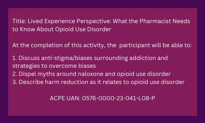 📣 Join us for a Pharmacy Training on Opioid Use Disorder! Earn 2 ACPE CE credits! 🌐 Attend on Zoom tomorrow, Tuesday, December 12, from 6:00-7:00pm EST. Don't miss out on this valuable opportunity! #PharmacyTraining #OpioidEducation #CEcredits #ZoomTraining