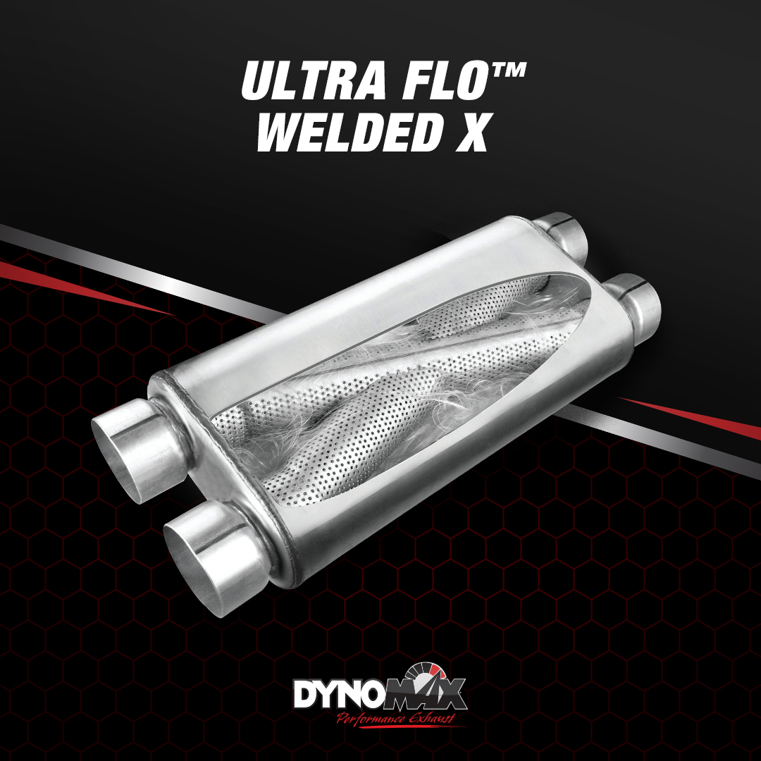 Ultra Flo Welded X mufflers use a 3-in. diameter X-pipe balance tube that helps promote exhaust scavenging and equalize flow. Learn more about this long lasting 100%-welded #muffler: bit.ly/3bSkCFQ #DynoMax