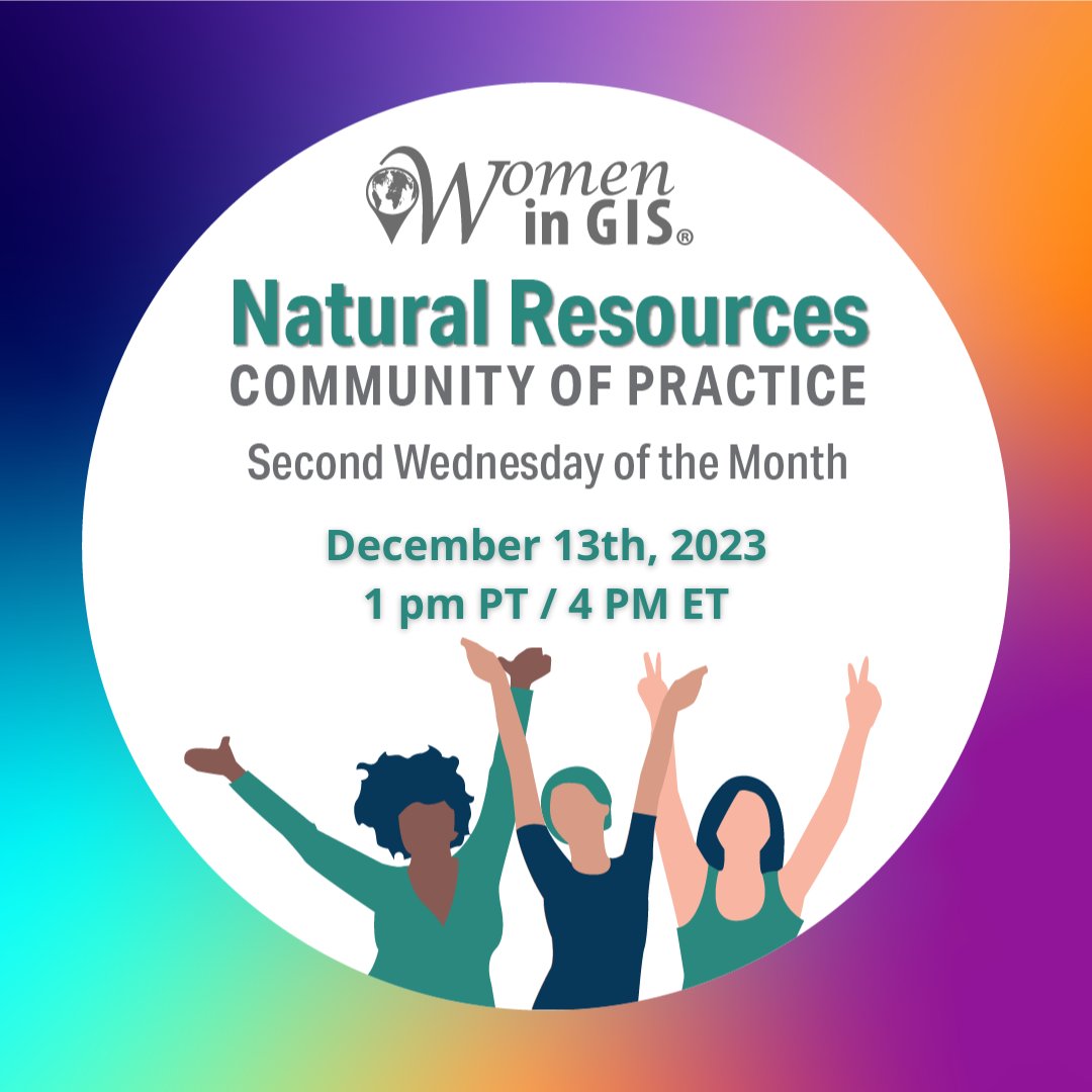 womeningis's tweet photo. Save the Date: Dec 13th! Join the Natural Resources CoP Meetup. Gain insights, network, and connect with like-minded professionals. Don't miss out!
📌 Details: https://t.co/Ky2EdiSN6Y
🚀 Explore WiGIS membership benefits: https://t.co/QGYTvZBpF4
#GIS #WiGIS #Networking https://t.co/eEaIfUEOIj