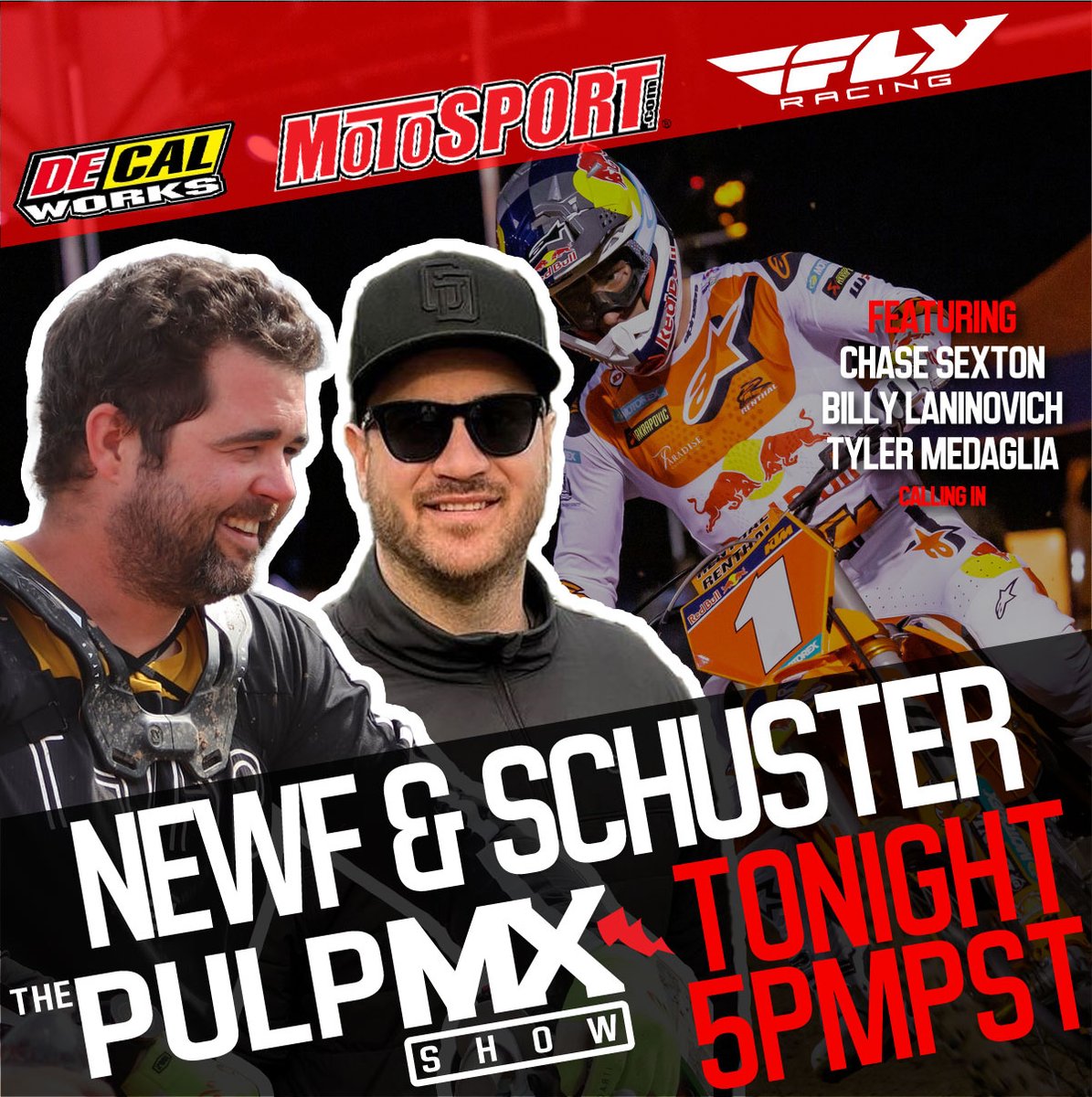 Pulpmx Show (@pulpmxshow) on Twitter photo Have a question for Steve, Newf or GDR Honda's Derek Schuster? Put 'em here for the <a href="/MotoSportInc/">MotoSport.Com</a> Tweet at T segment!
Watch LIVE at 8pm EST/5pm PST >> youtube.com/live/A8RKNTun1… Have a question for Steve, Newf or GDR Honda's Derek Schuster? Put 'em here for the <a href="/MotoSportInc/">MotoSport.Com</a> Tweet at T segment!
Watch LIVE at 8pm EST/5pm PST >> youtube.com/live/A8RKNTun1…