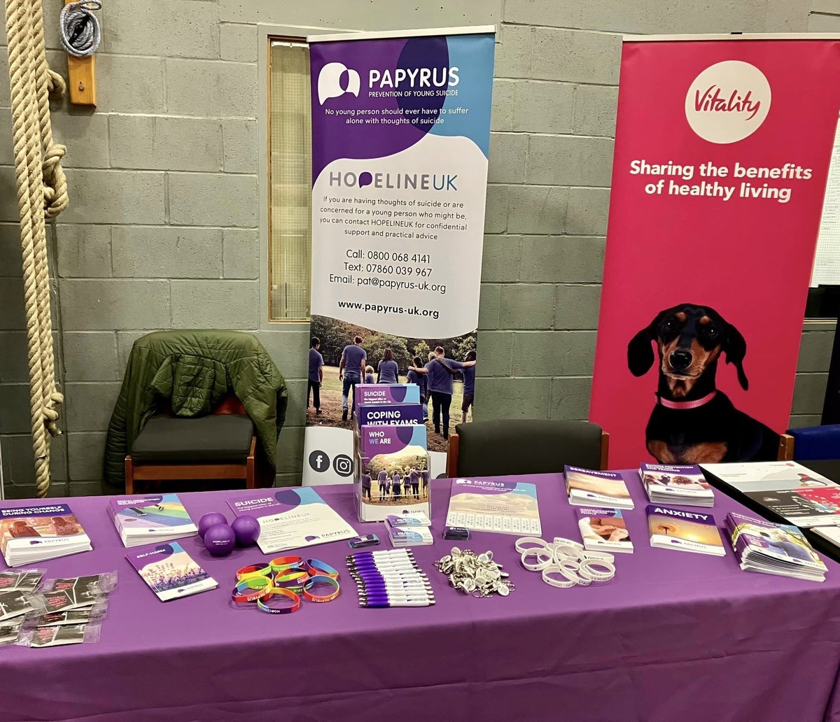 Today we attended the Health Fair for 5 Regt Royal Artillery in Marne Barracks, Catterick, North Yorkshire. We've had lots of conversations with serving personnel about mental health struggles, and how hard it can be to open up or talk. 💜

#SuicidePrevention #WeArePAPYRUS