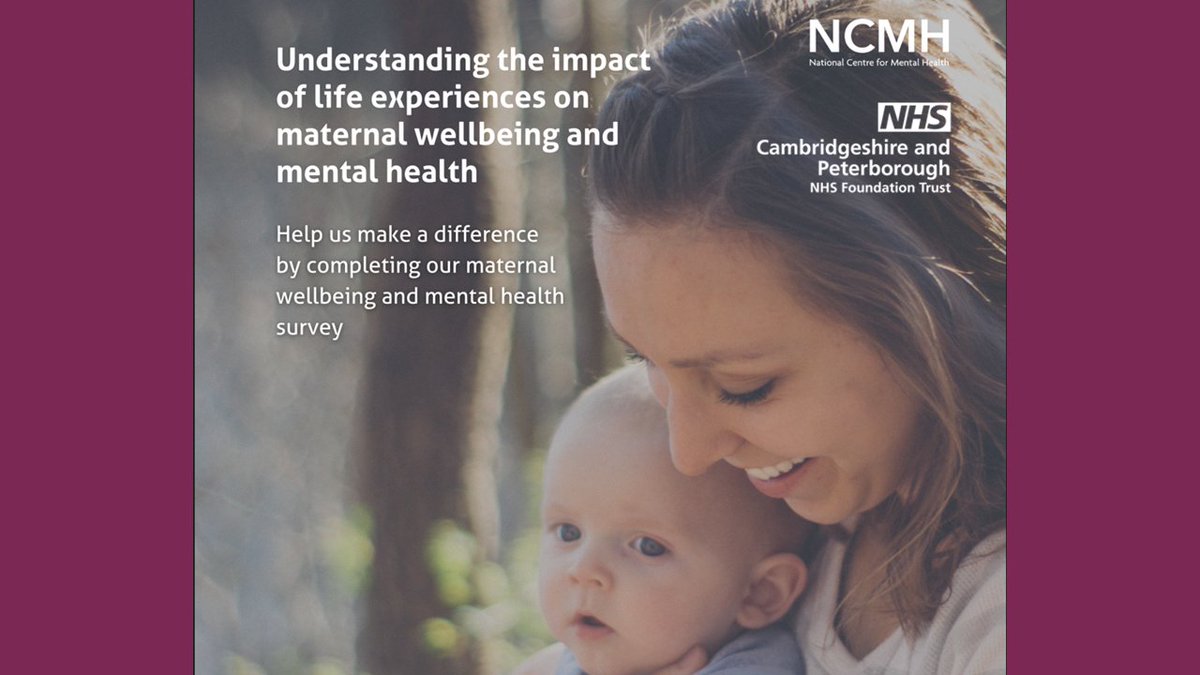 📣 Mothers are invited to help us make a difference with #research by completing the national maternal wellbeing and #MentalHealth survey to share your life experiences. 🖐️ You can take part in this study with @CPFT_NHS and @ncmh_wales online here: ➡️ bit.ly/3lk3m4C