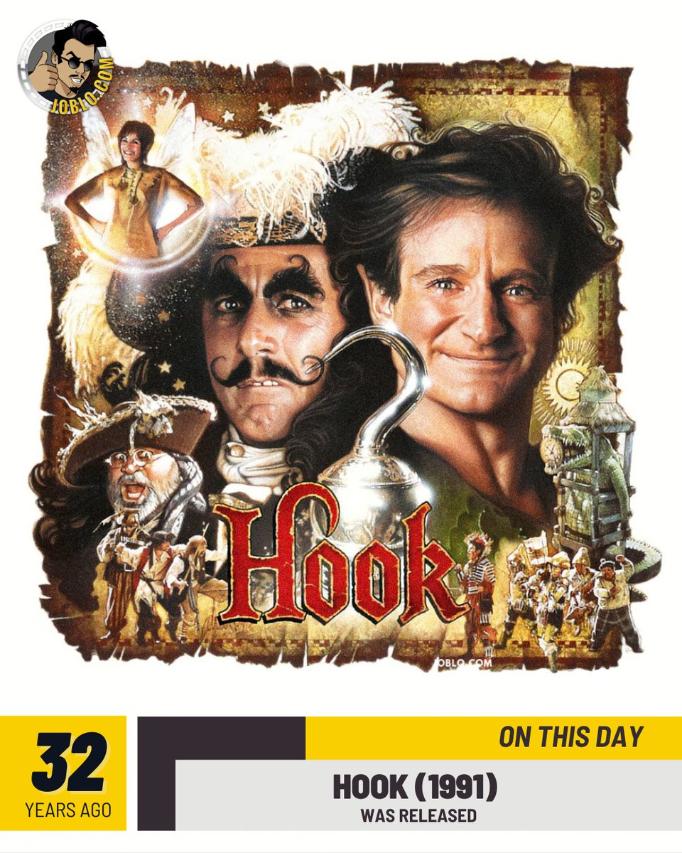 JoBlo.com on X: Which Robin Williams movie was released 32 years ago  today? Hook (1991) 🎥 #JoBloMovies #Hook #PeterPan #RobinWilliams  #DustinHoffman  / X