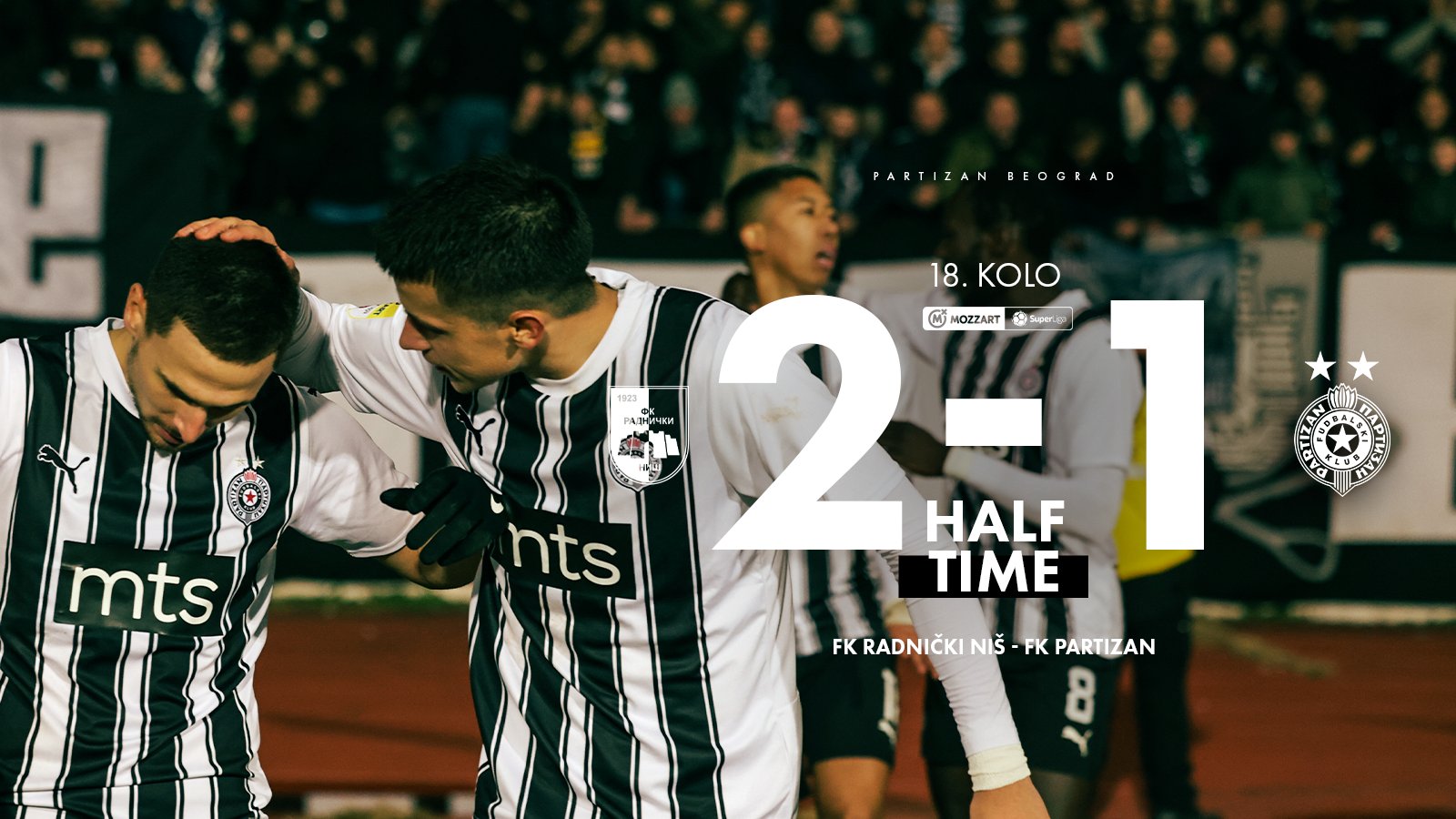 FK Partizan on X: ⌛KRAJ: FK Partizan 2️⃣:1️⃣ FK Radnički Niš