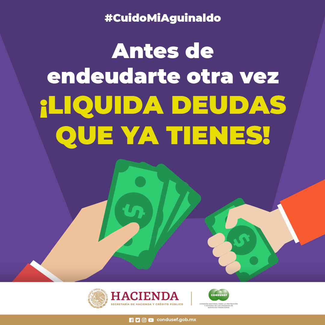 El aguinaldo es una prestación por la que trabajaste todo un año, ¡cuídala cuando te la den! Piensa muy bien tus gastos antes de usar tu dinero. #CuidoMiAguinaldo