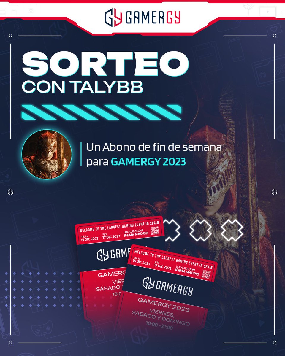 talyBb_Cosplay's tweet photo. ¿Quieres venir a #GAMERGY?

🎟️🎮 SORTEO UN ABONO FIN DE SEMANA 🎮🎟️

🗡️Sigue a @Gamergy, @newskill_ES y 
@talyBb_Cosplay 
🗡️Da MG o RT a este post
🗡️Comenta qué parte de GAMERGY te gusta más para una oportunidad extra!

El sorteo termina el jueves a las 12:00 🕛 https://t.co/l2sSxbACZU