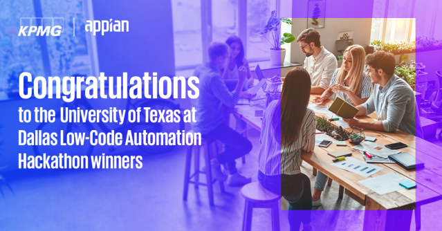 jenmariesd's tweet photo. Congratulations to the winners of the University of Texas at Dallas Low-Code Automation Hackathon! https://t.co/vx3JOIsSEO https://t.co/1nhgdKfKQS