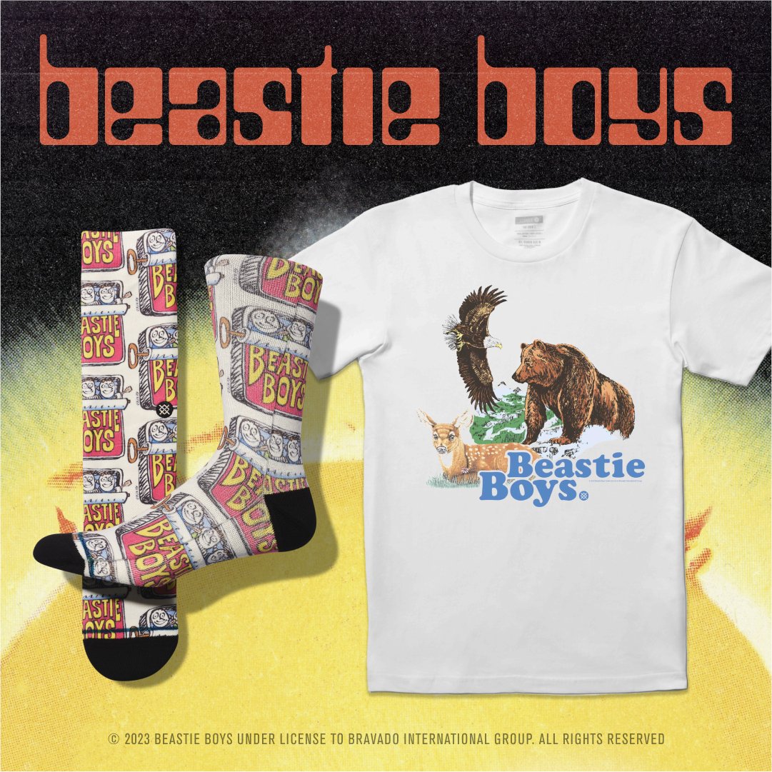 To celebrate the 25th anniversary of Beastie Boys’ “Hello Nasty,” Stance has released a collection of 2 short sleeve t-shirts, and 2 poly cotton crew socks taking original design elements from the album offered here for the holiday season… stance.com/collaborations/