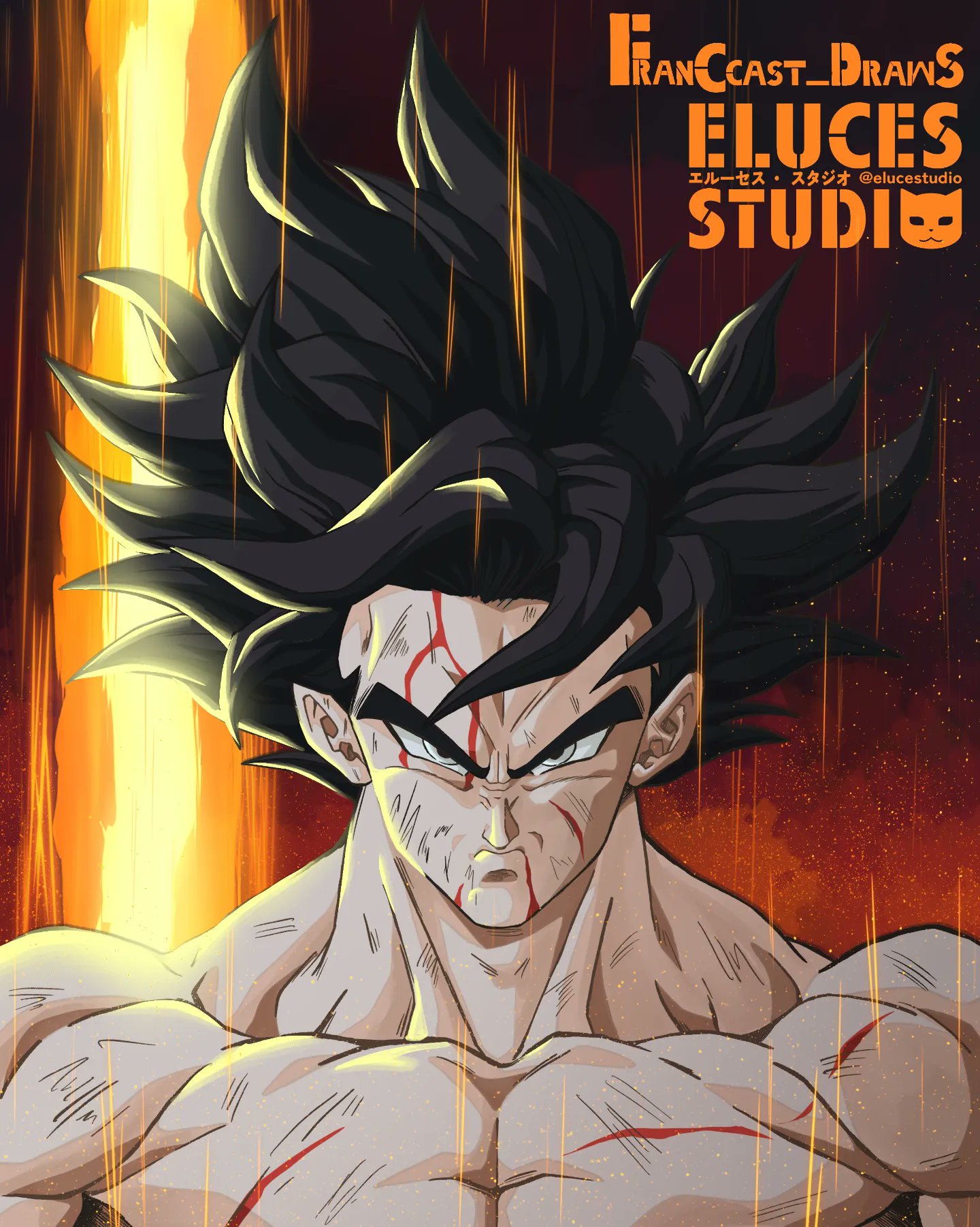 franccast_draws Commission open on X: Sketch de Majin vegeta