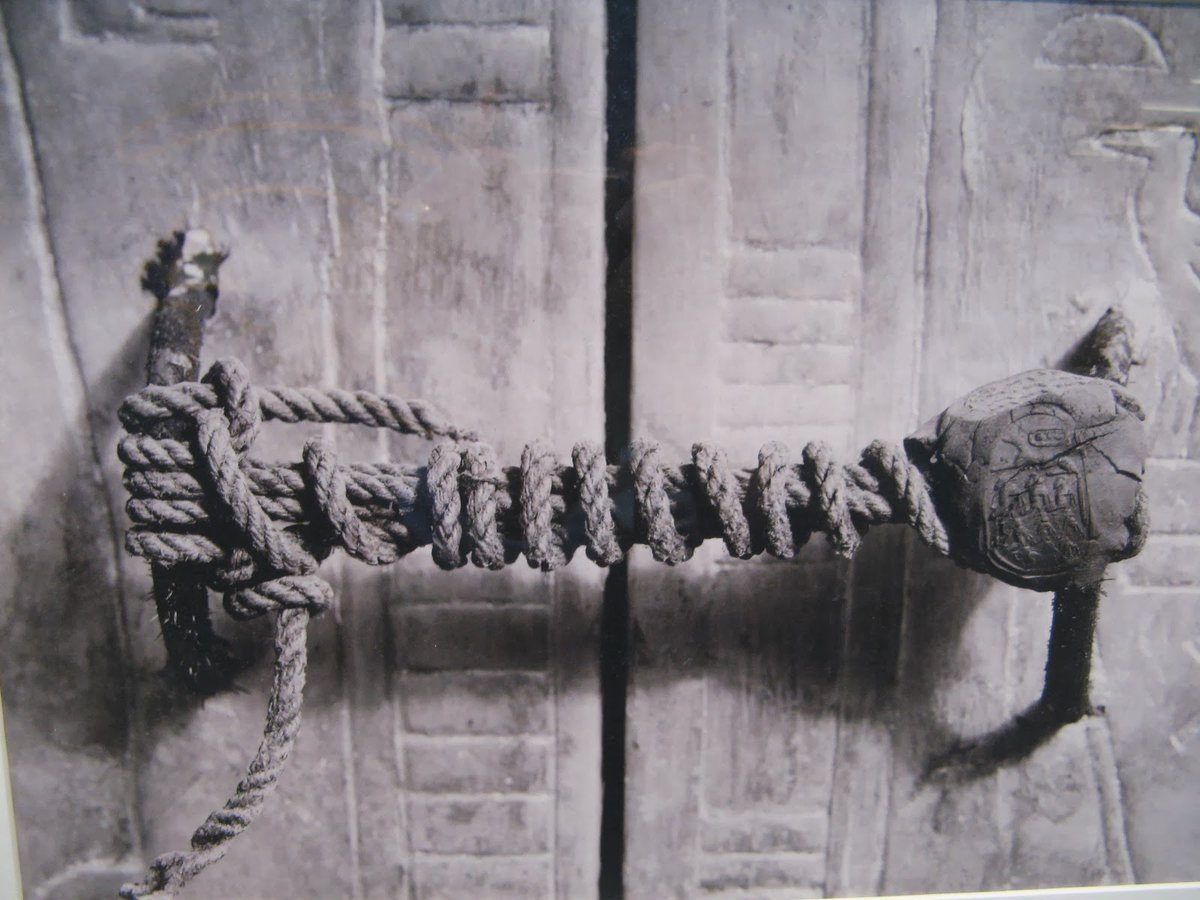The seal on Tutankhamun’s Tomb. This seal had remained intact for 3,245 years before it was broken in 1922...